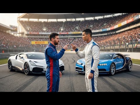 Messi gegen Ronaldo 🏁 Bugatti Chiron gegen Bugatti Mistral – Das verrückteste Hypercar-Rennen all...