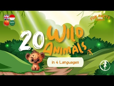 20 Wild Animals in 4 Languages | Fun Multilingual Adventure for Kids | TalkTongue Channel