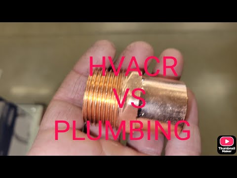 HVACR - Refrigeration VS Plumbing Fittings