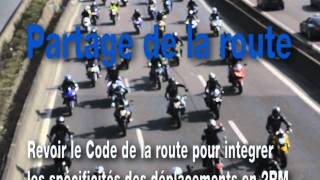 preview picture of video 'FFMC - Manifeste pour une meilleure sécurité routière des 2 roues-motorisés- 25 mars 2012'