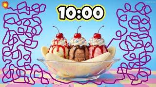 10 Minute Timer Bomb | Banana Split Ice Cream EXPLOSION! 🍌🍨