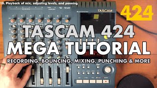 Video thumbnail for TASCAM 424 MKIII 4-TRACK MEGA TUTORIAL - Cassette Recorder | 424recording.com by 424 Recording