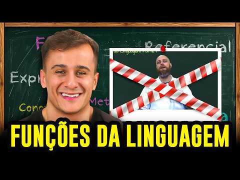 TUDO sobre FUNÇÕES DA LINGUAGEM pro ENEM - Referencial, conativa, metalinguística, poética, fática