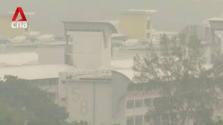Haze in Singapore: Solar panel operators report around 15% drop in output on a d