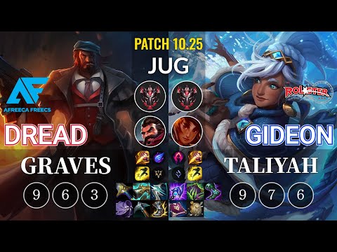 AF Dread Graves vs KT GIDEON Taliyah Jungle - KR Patch 10.25