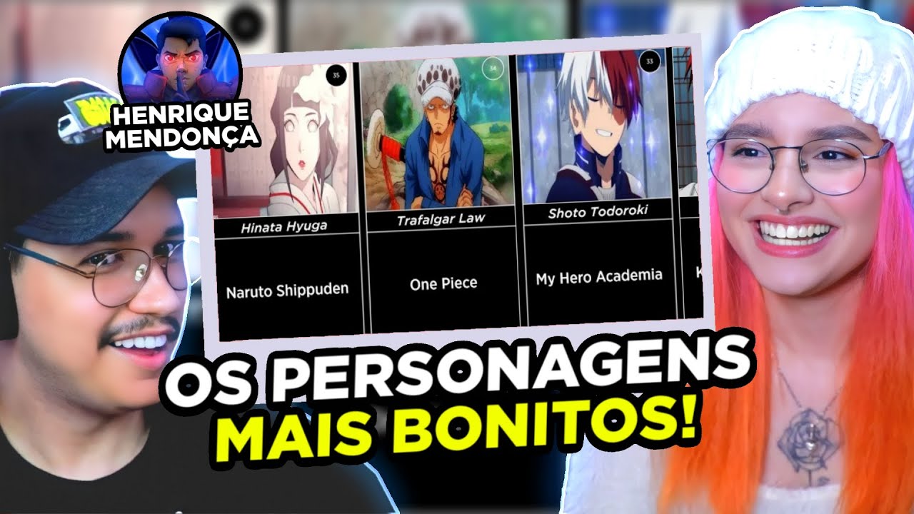 ESSES são os PERSONAGENS mais BONITOS dos ANIMES | LISTA Ft. @HenriqueMendonca