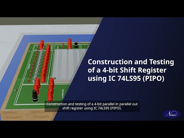 Construct and test four bit PIPO register