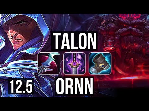 TALON vs ORNN (TOP) | 4.8M mastery, 800+ games, Dominating | EUW Grandmaster | 12.5