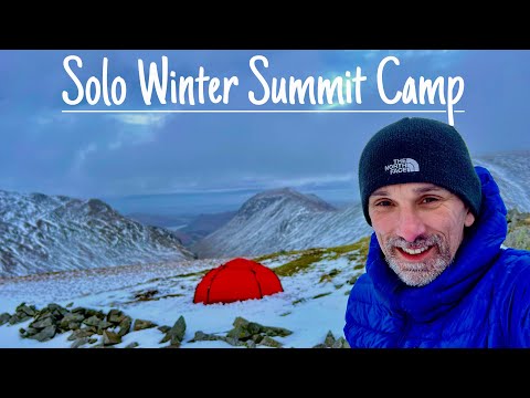 FREEZING Winter Wild Camp in the Snow - Lake District Solo Winter Summit Camp