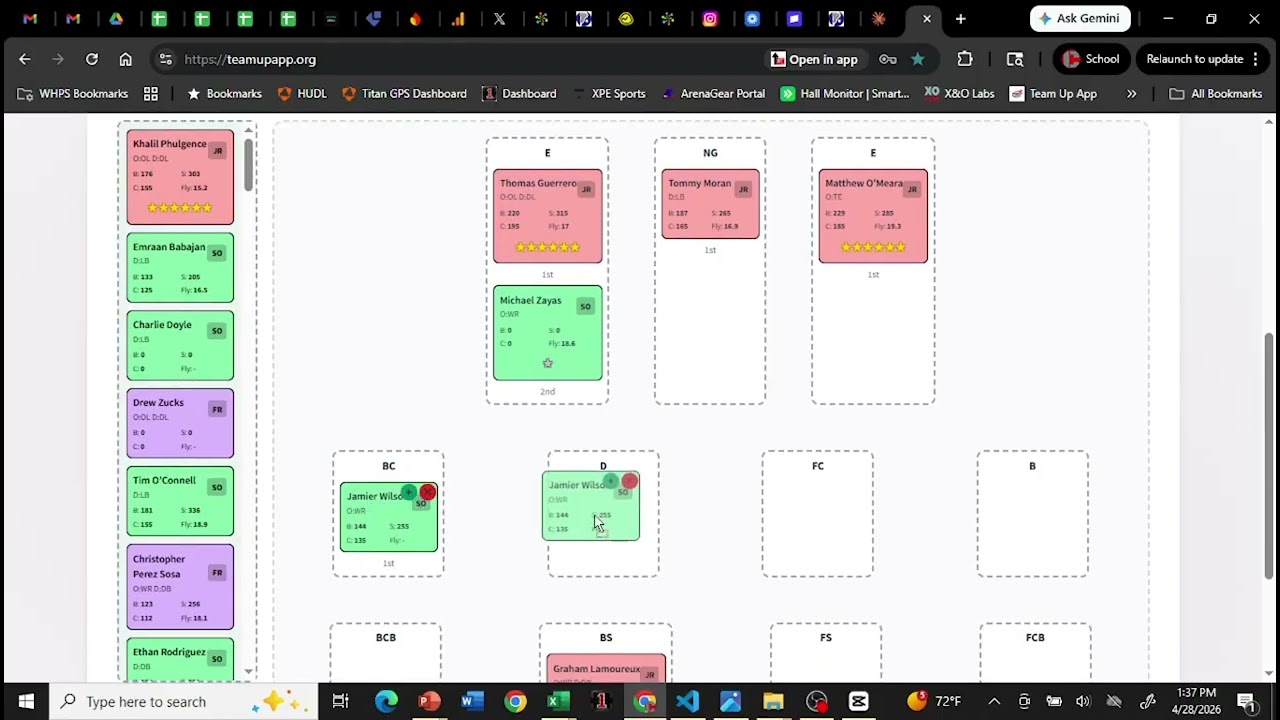 Creating Depth Charts