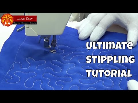 How to Quilt Stippling! Quilting on a Home Machine and Longarm Frame