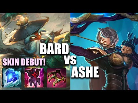 INSANE BARD GAMEPLAY! SHAN HAI SCROLL BARD SKIN DEBUT! LFG! | BARD VS ASHE | RANKED S14