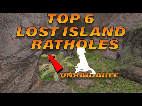 Top 6 Ratholes/Unraidable Base Location's | Ark Lost Island