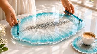 No Mold? No Problem! Make This Gorgeous Epoxy Resin Tray ✨DIY