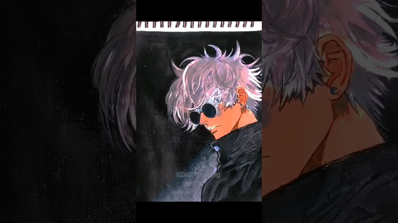 Satoru Gojo 🌚🔥 #komudrawing #gojo #anime #short
