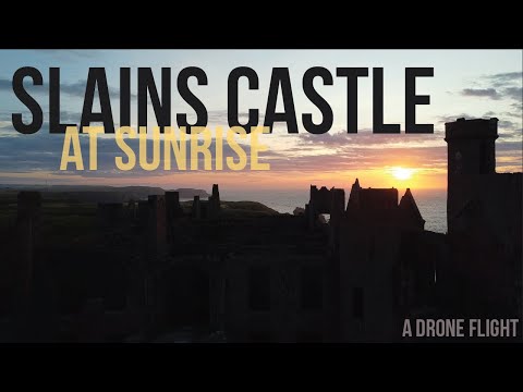 A Sunrise Drone Tour of Scotland's Best Ruin (Slains Castle)