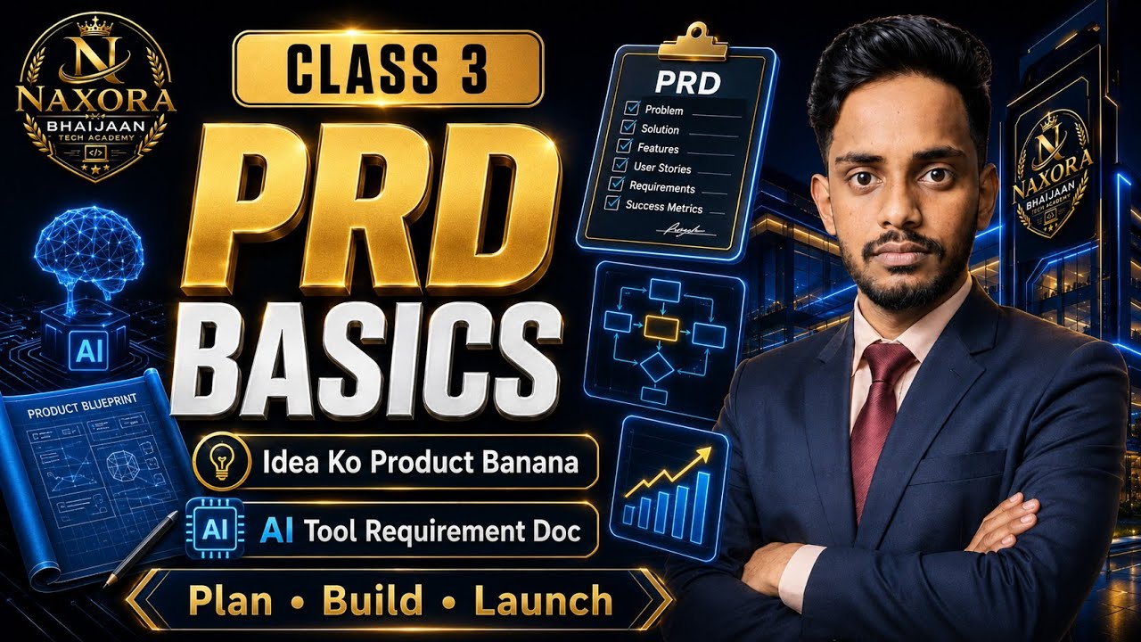 PRD Basics 🔥 | AI Tool Idea Ko Product Me Convert Kaise Kare | Class 3