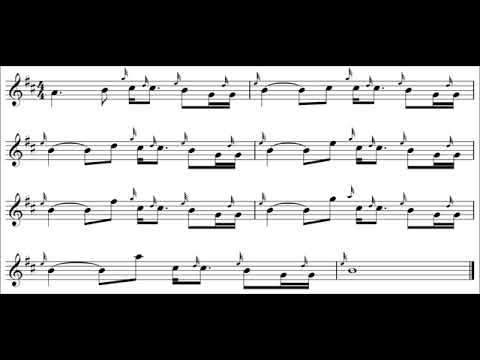 Great Highland Bagpipes Intermediate Exercise 5 – high pitch half speed