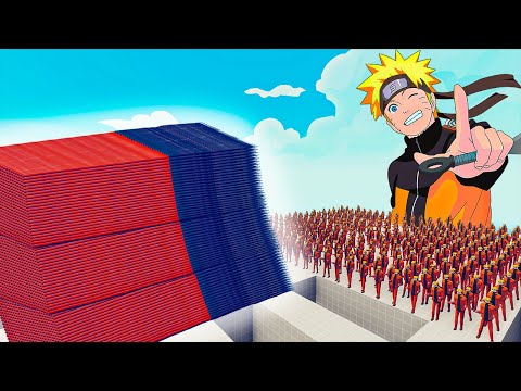 100x NARUTO + 1x GIANT vs 3x EVERY GOD - Totally Accurate Battle Simulator TABS