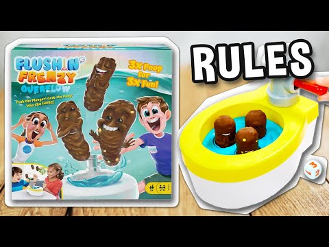 How to play FLUSHIN' FRENZY OVERFLOW (official rules, instructions and gameplay) | boardgamesTV