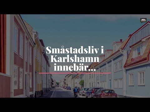 Småstadsliv i Karlshamn innebär...