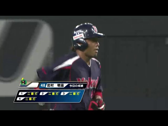 8回表 スワローズ・岩村 1試合4二塁打!!日本プロ野球タイ記録!! 2014/6/14 F-S