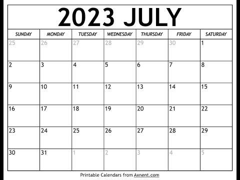 How to get free printable July 2023 calendar - Axnent