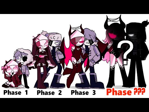 FNF comparison Battle Ruv x Sarvente - ALL Phases of fnf Characters Friday Night Funkin Animation