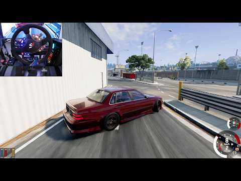 Driftkhana in BeamNG.drive | Steering wheel gameplay