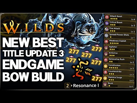 Monster Hunter Wilds - New Best OP Bow Build - Highest Damage Title Update 3 - Omega Set Guide!