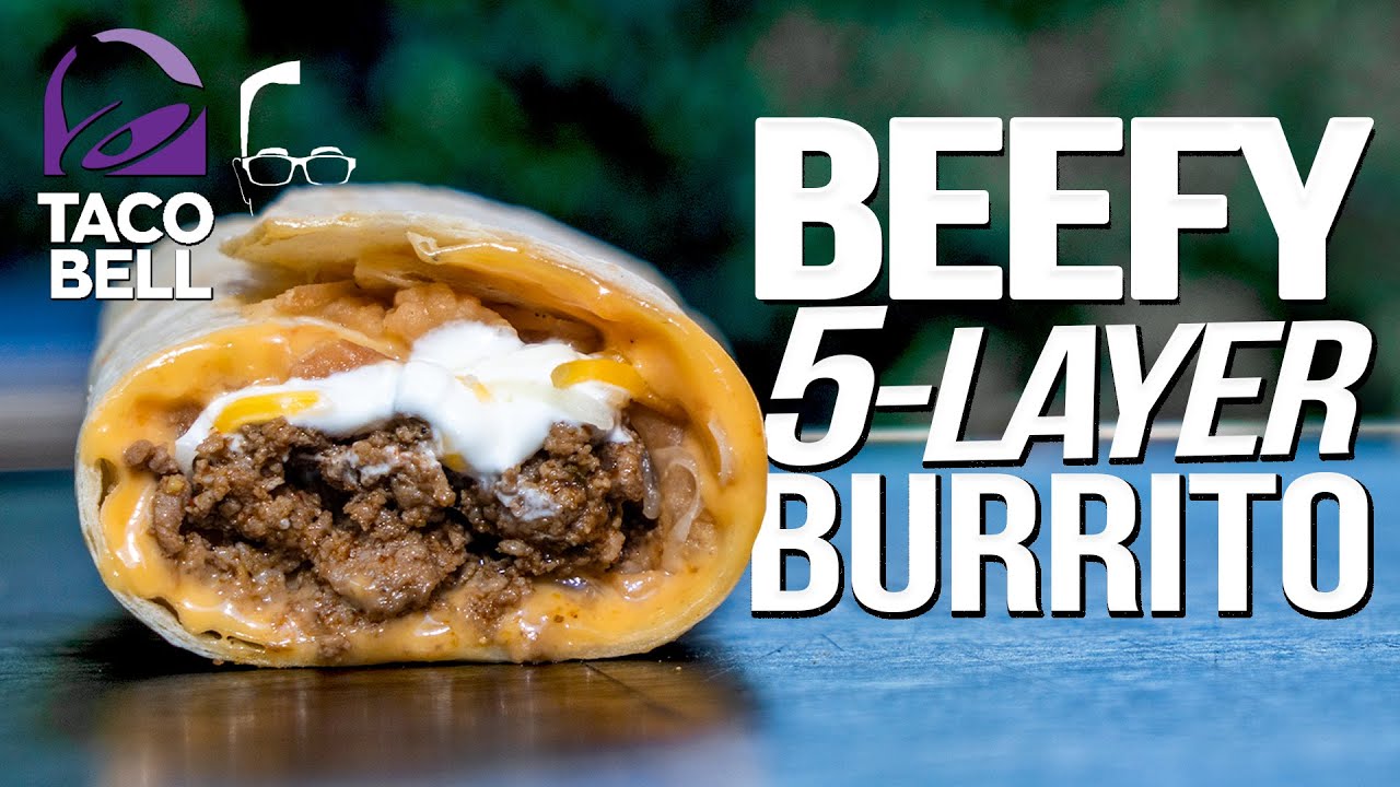 Taco bell's beefy 5 layer burrito. But homemade & way better!