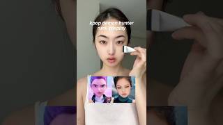 RUMI X JENNIE inspired makeup 🖤#kpopdemonhunters #kpop #netflix #makeup #cosplay #anime