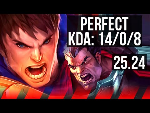 GAREN vs DARIUS (TOP) | Perfect KDA: 14/0/8 | EUW Diamond | 25.24