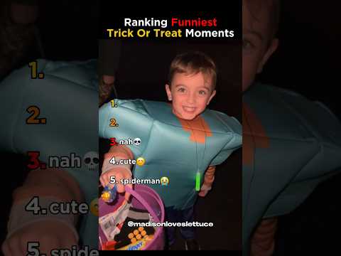 Ranking Funniest Trick Or Treat Moments #shorts