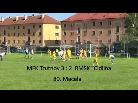 U17 Gólové akce, MFK Trutnov - RMSK Cidlina, 5.5.2018