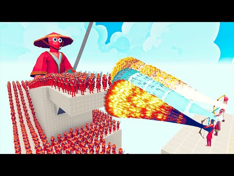 100x SAMURAI + 2x GIANT vs 3x EVERY GOD - Totally Accurate Battle Simulator TABS