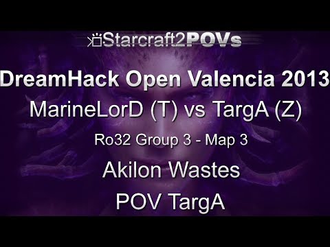 SC2 HotS - DreamHack Valencia 2013 - MarineLorD vs TargA - Ro32 Group 3 - Map 3 - Akilon - TargA