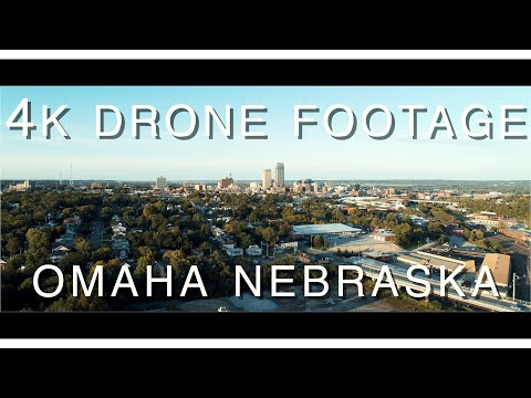 4k Drone footage Omaha Nebraska Downtown