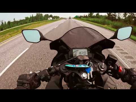 pov motorcycle ride - baby biker on a r3