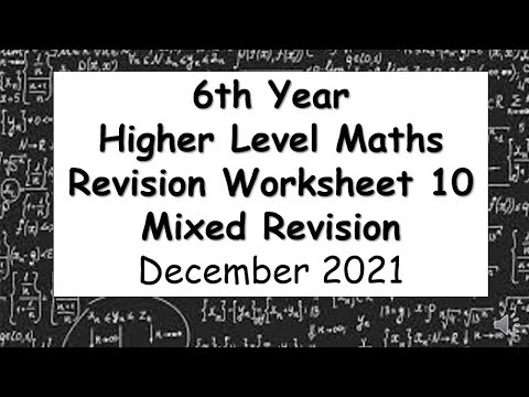 LCHL Revision Worksheet 10 - Mixed Revision