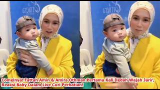 Download lagu So Cute! Fattah Amin & Amira Reveal Jarir's Face for the First Time, Baby's Reaction During Live ... mp3