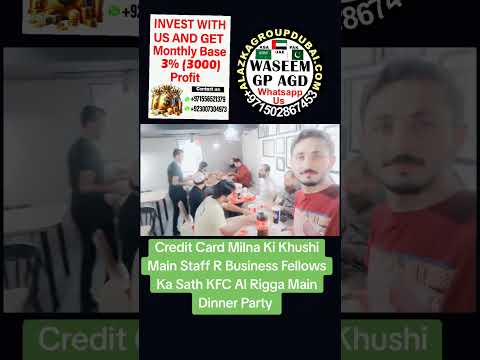 Credit Card Milna Ki Khushi Main Staff & Business Fallows Ka Sath KFC Dinner In Al Rigga Deira Dubai