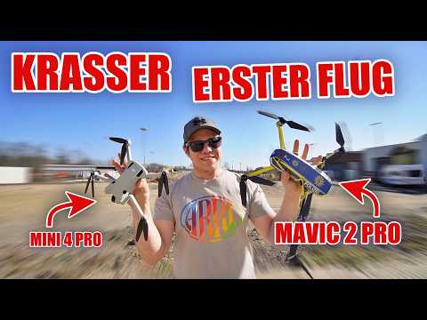 MEGAAA !🤩 Erste mal DROHNE fliegen 😇 - DJI Mini 4 PRO vs. Mavic2 Pro | ItsMarvin