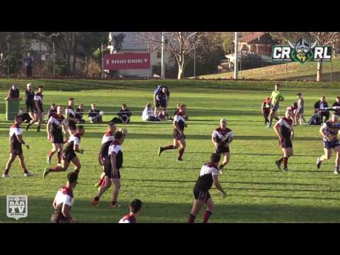 2017 CRRL - 1st grade R8 Highlights - Queanbeyan Kangaroos Vs. Woden Valley Rams