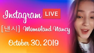 Download lagu [ 낸시 ] MOMOLAND Nancy IG Live - 20191030 mp3