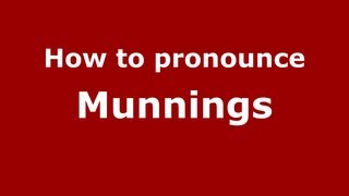 How to pronounce Munnings