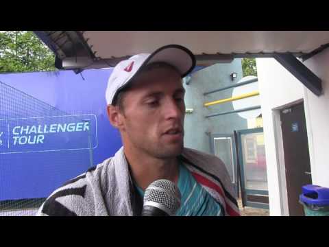 Uladzimir Ignatik po výhře v 1. kole Poprad-Tatry Challenger 2016