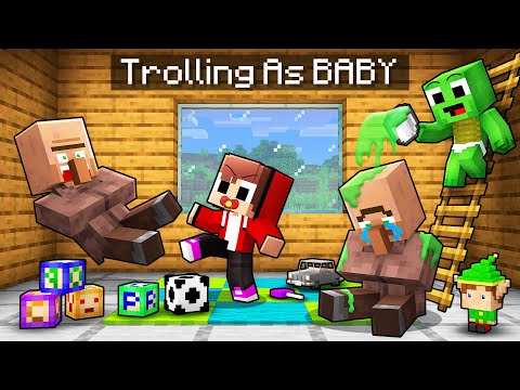 Mikey and JJ Troll Villagers in Minecraft (Maizen)