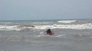 preview picture of video 'Mike Kayaking at Atlantic Beach, NC'