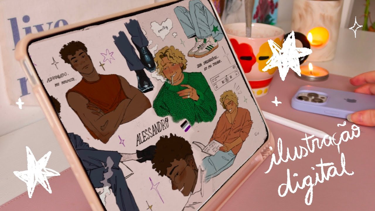 meu processo de ilustração digital ✿✧ desenhando personagens!